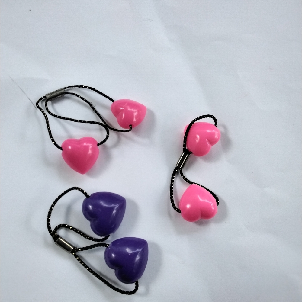 Vintage Hair Elastic Heart Barrettes